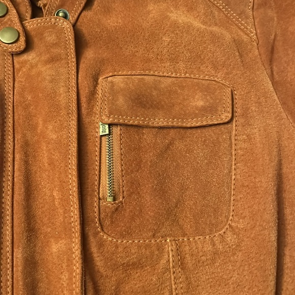 Twiggy London Brown Suede Jacket in Size Sm - Picture 3 of 7